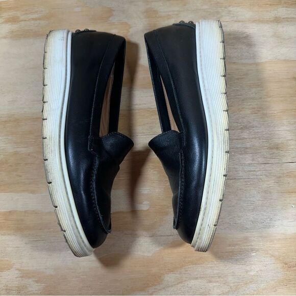 Aquatalia Kyleigh Studded Black Leather Platform Loafers Women’s Size 7.5 - Picture 2 of 7